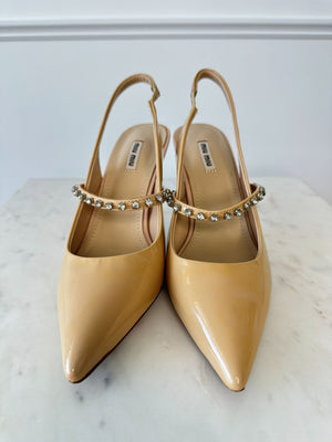 Miu Miu Crystal Slingbacks