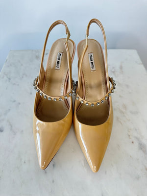 Miu Miu Crystal Slingbacks