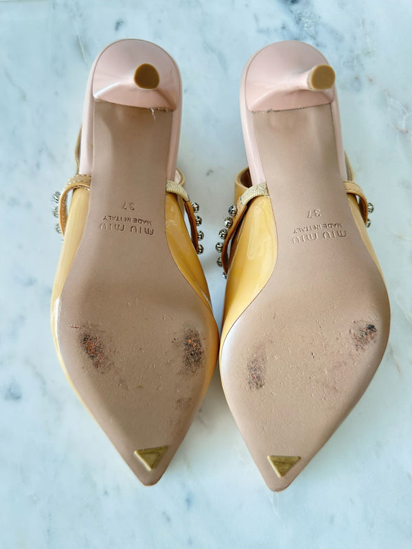 Miu Miu Crystal Slingbacks