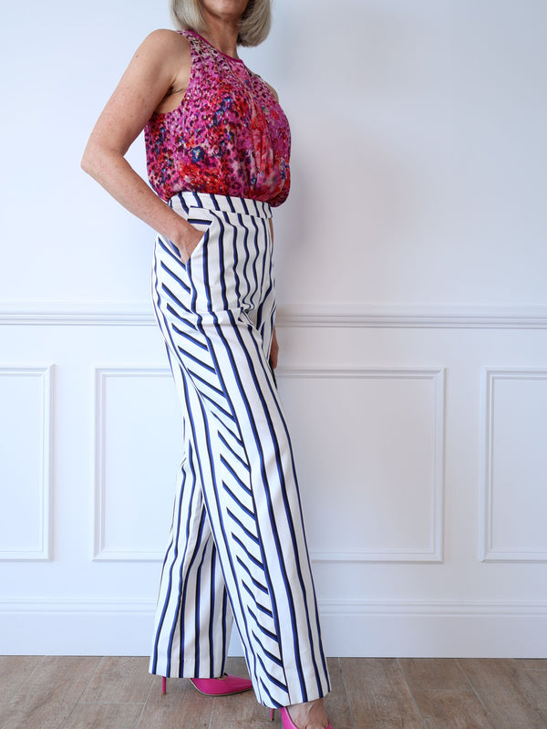 Nicholas The Label Dual Stripe Silk Pants