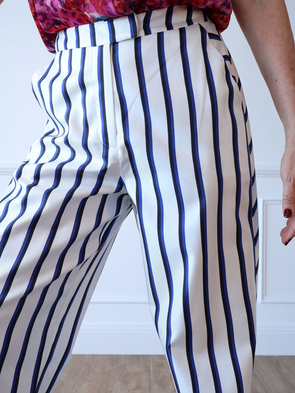 Nicholas The Label Dual Stripe Silk Pants