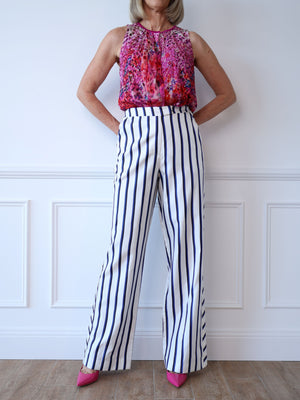 Nicholas The Label Dual Stripe Silk Pants