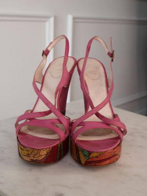Pucci Nubuck Cork Wedges