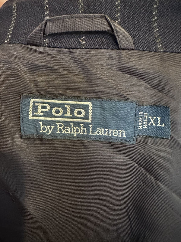 Ralph Lauren Wool Pinstripe Navy Blazer