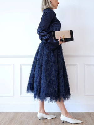Scanlan Theodore Faux Feathered Skirt