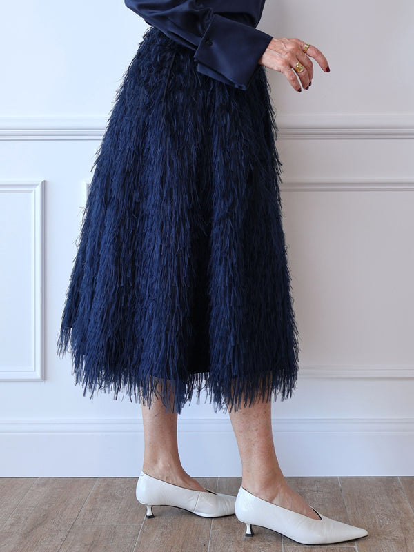 Scanlan Theodore Faux Feathered Skirt