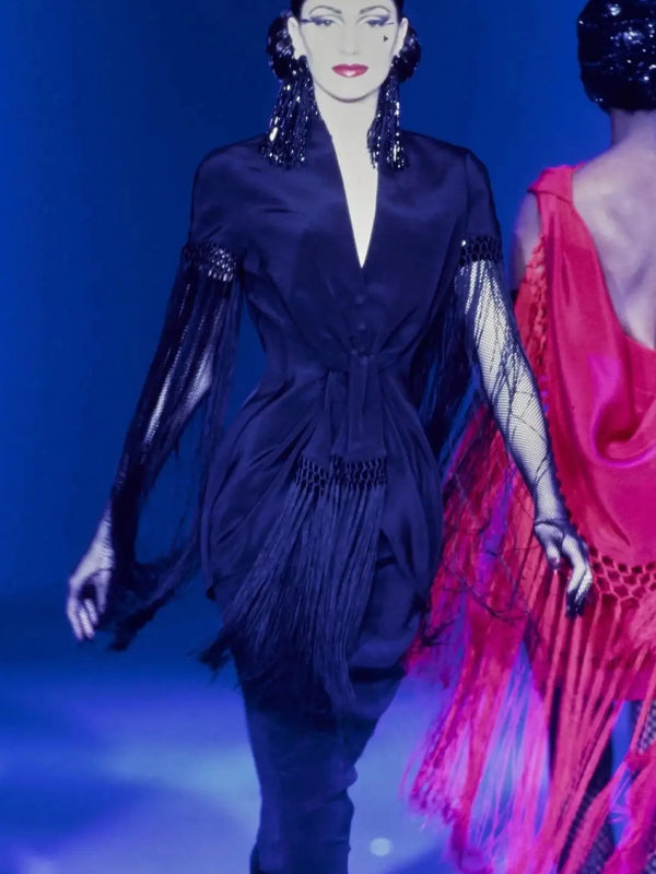 Thierry Mugler Fringe Tassle Blazer