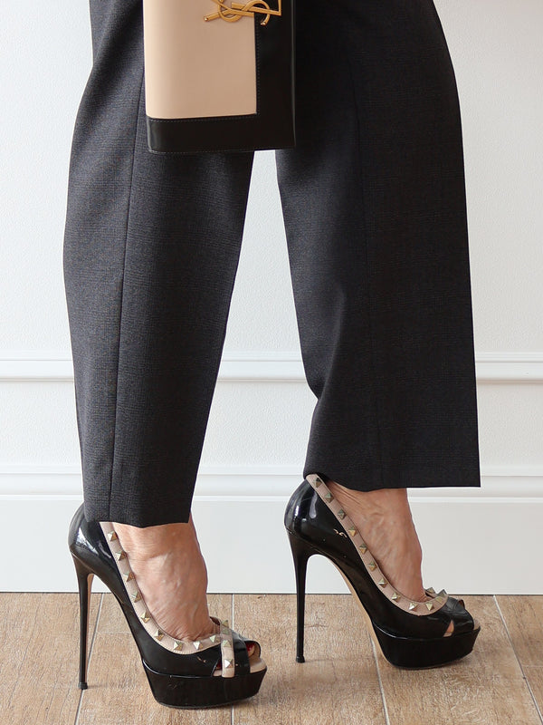 Valentino Rockstud Peeptoe Platform Heel