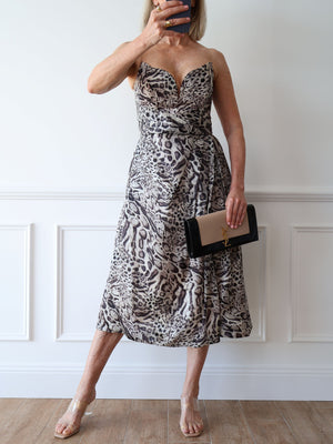 Zimmermann Animal Print Leopard Silk Dress