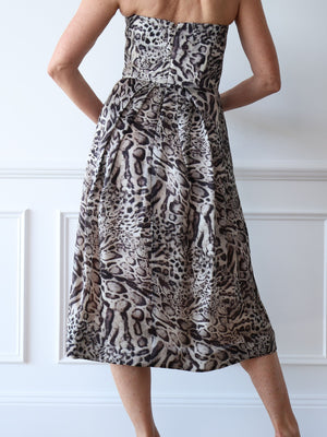 Zimmermann Animal Print Leopard Silk Dress