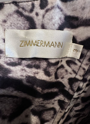Zimmermann Animal Print Leopard Silk Dress