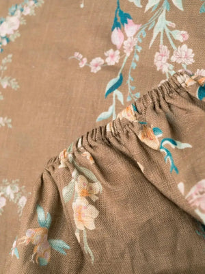 Zimmermann Cassia Wrap Tie Linen Midi Dress