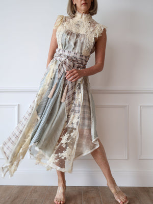 Zimmermann Cavalier Plaid Silk Linen Smock Dress