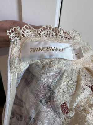Zimmermann Cavalier Plaid Silk Linen Smock Dress