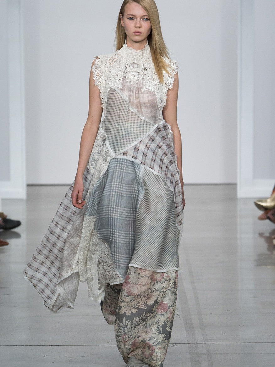 Zimmermann lace runway cavalier smock dress preloved second hand plaid