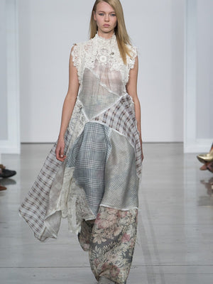Zimmermann Cavalier Plaid Silk Linen Smock Dress