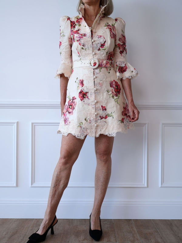 Zimmermann High Tide Applique Mini Dress