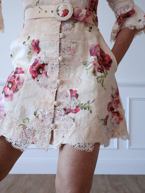 Zimmermann High Tide Applique Mini Dress