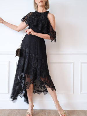 Zimmermann black lace event dress preloved second hand Mercer Bird