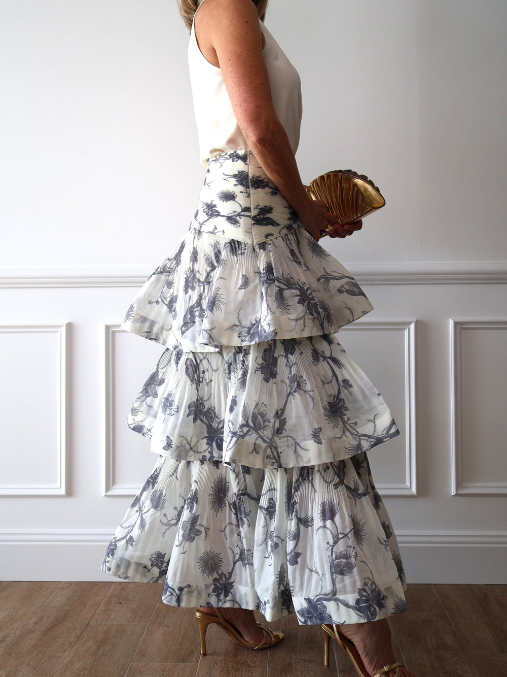 Zimmermann Tiered Plisse Organza Skirt