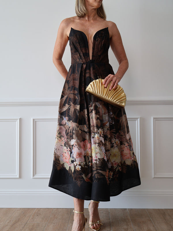 Zimmermann Illuminate Draped Midi Dress