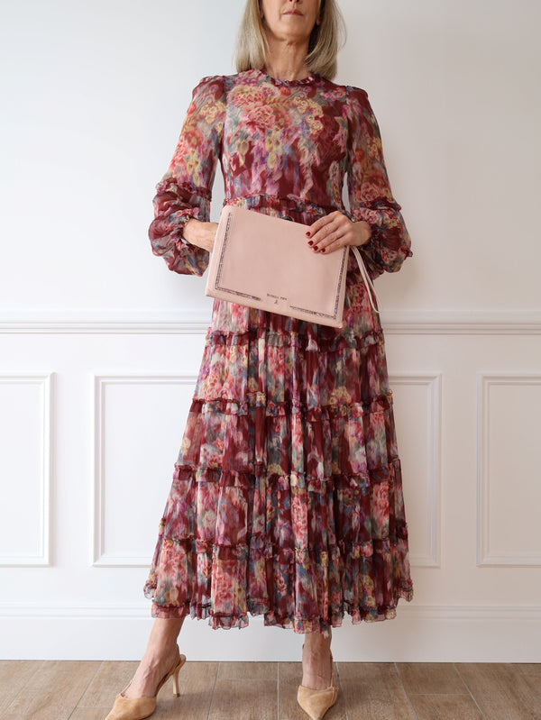 Zimmermann Wavelength Tiered Silk Dress