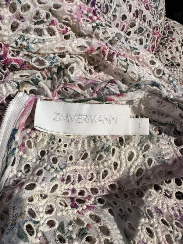 Zimmermann High Neck Honour Eyelet Maxi Dress