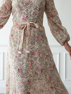 Zimmermann High Neck Honour Eyelet Maxi Dress