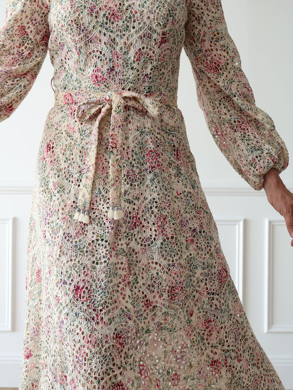 Zimmermann High Neck Honour Eyelet Maxi Dress