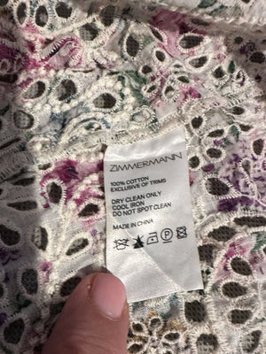 Zimmermann High Neck Honour Eyelet Maxi Dress