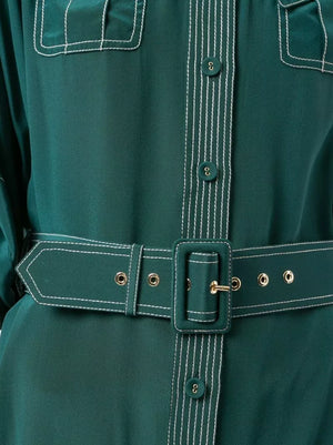 Zimmermann Stitch Trim Silk Dress