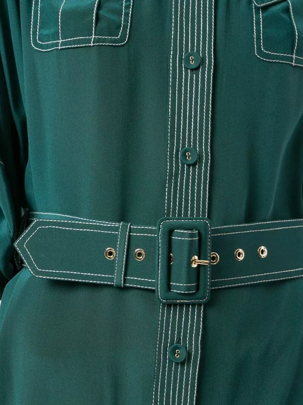 Zimmermann Stitch Trim Silk Dress