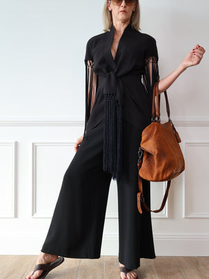Thierry Mugler Fringe Tassle Blazer