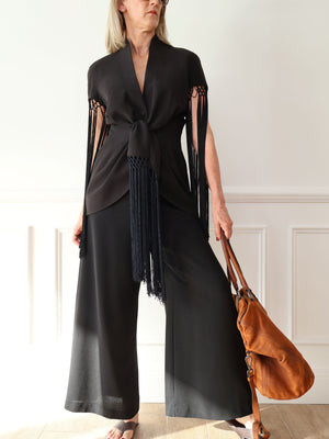 Thierry Mugler Fringe Tassle Blazer